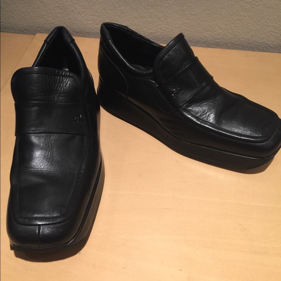 Stephane Kelian Mens Blk Wedge Shoes   Sz 10. - Picture 4 of 7